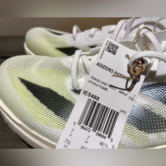 adidas Adizero Avanti Tyo Track & Field Lightstrike White/Black- 7.5 unisex-NWOB - Picture 3 of 8